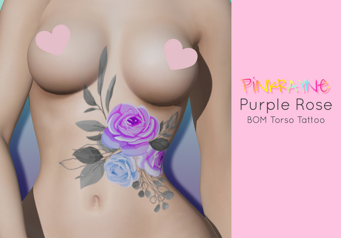 PinkRayne BOM Purple Rose Tattoo