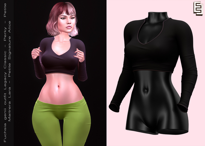 Elven Elder Fuchsia genii top black
