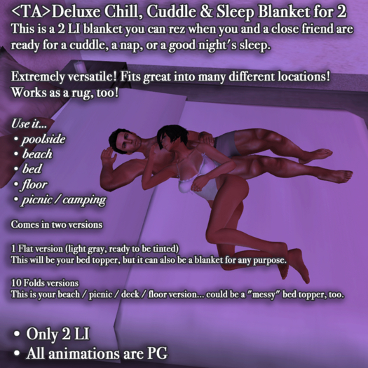 <TA>Deluxe Chill, Cuddle & Sleep Blanket for 2