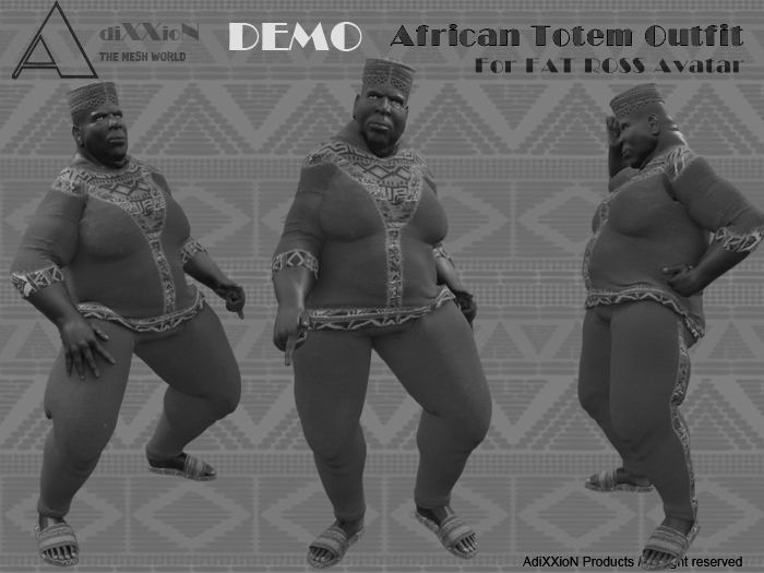 African Totem Outfit / Fat Ross Avatar DEMO