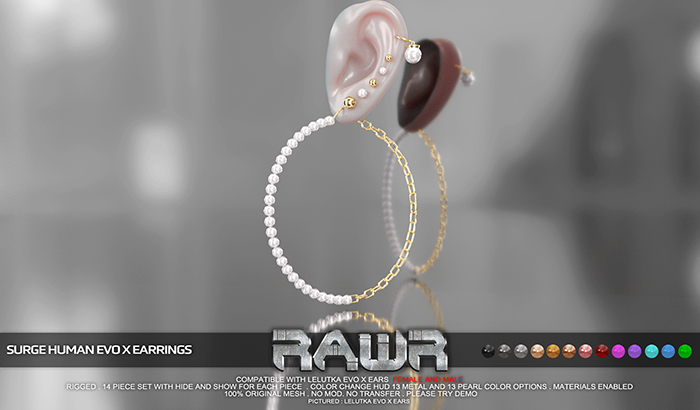 RAWR! Surge HUMAN EvoX Earrings (add me)