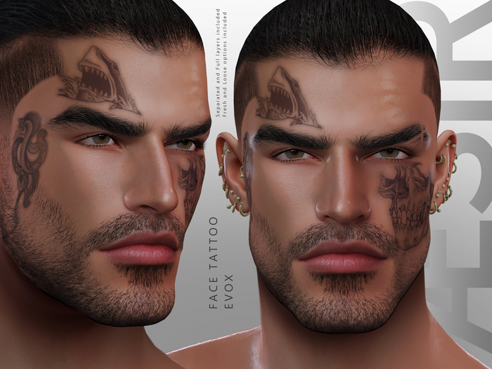 >AESIR< Doomsday Face Tattoo EvoX