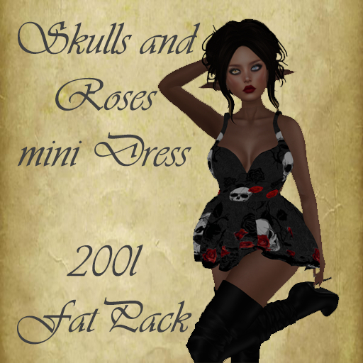 Skull and Roses mini Dress Fatpack