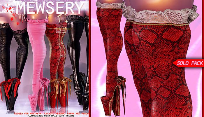 #MEWSERY Candyxo Boots {#29 Snake.Ruby}