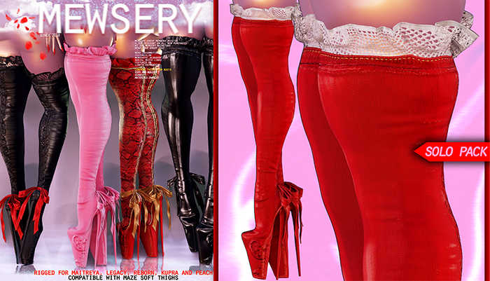 #MEWSERY Candyxo Boots {#3 Leather.Ruby}
