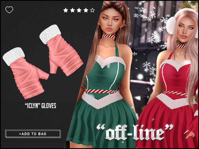 "Off-Line" x "Iclyn" Gloves / Salmon