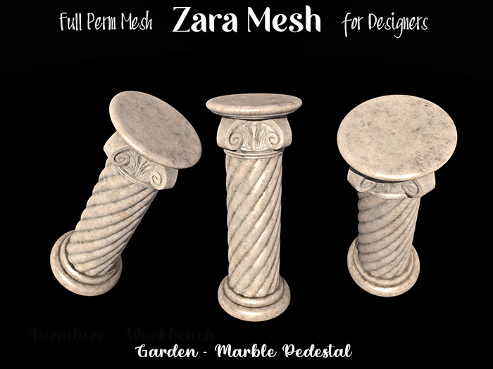 ZM - Garden - Marble Pedestal FULL PERMS