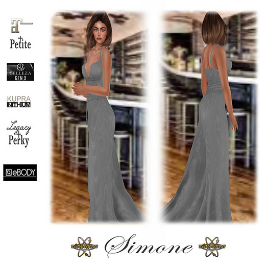 ~EccentriciXi~ Evening Gown Simone Silver