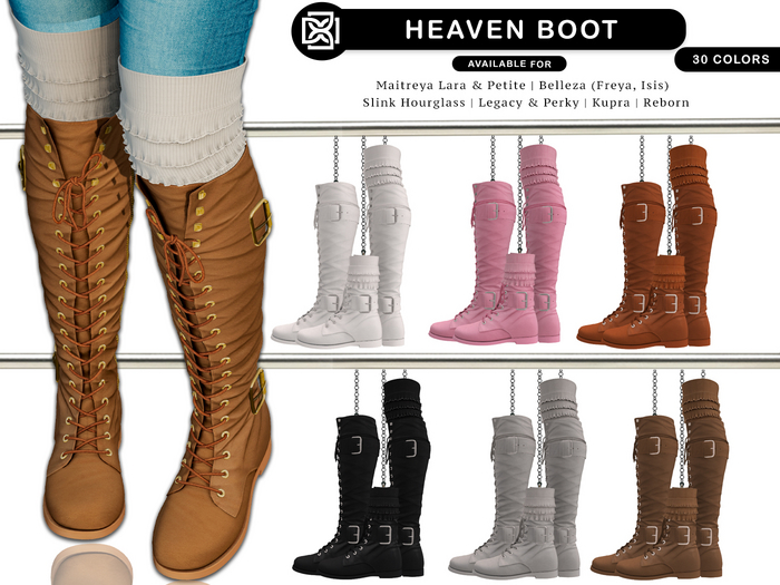 Addams - Heaven - Boots with Ruffle Sock #FATPACK