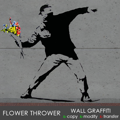 Embellish Flower Thrower Graffiti Mural