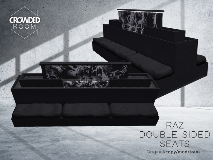 Crowded Room - Raz Double Sided Seats - Black 