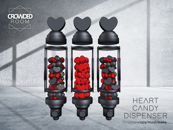 Crowded Room - Heart Candy Dispenser - Red