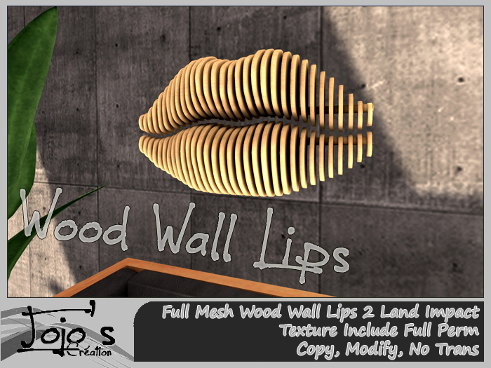 Wood Wall Lips Mesh