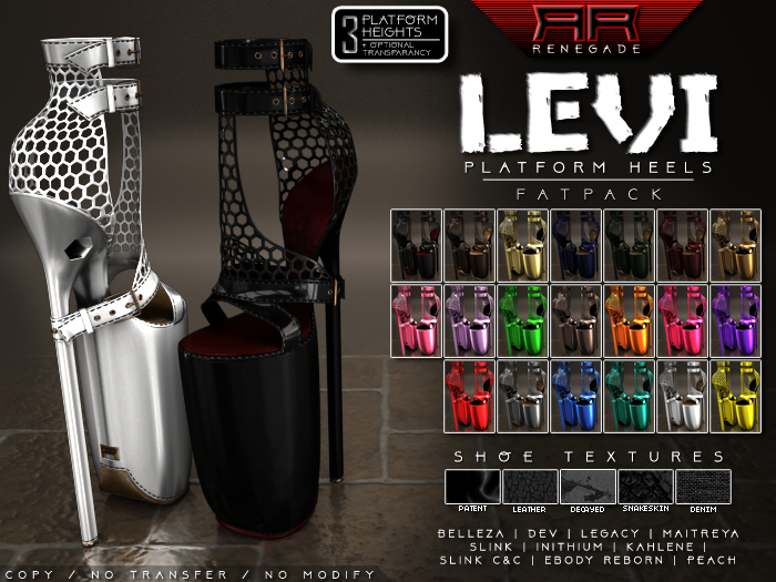 [Renegade] Levi Platform Heels - Fatpack