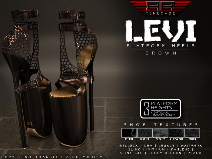 [Renegade] Levi Platform Heels - Brown