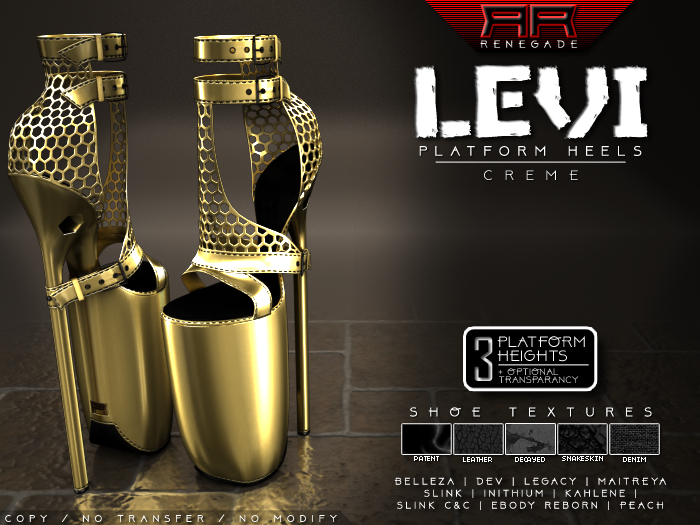 [Renegade] Levi Platform Heels - Creme