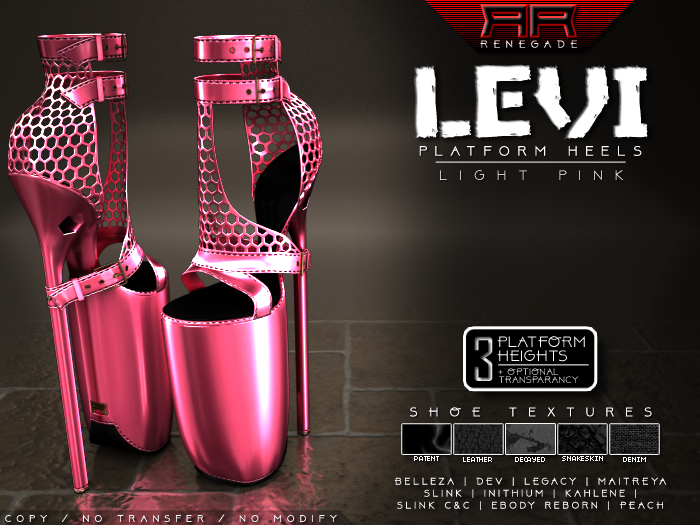 [Renegade] Levi Platform Heels - Light Pink