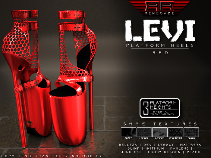 [Renegade] Levi Platform Heels - Red