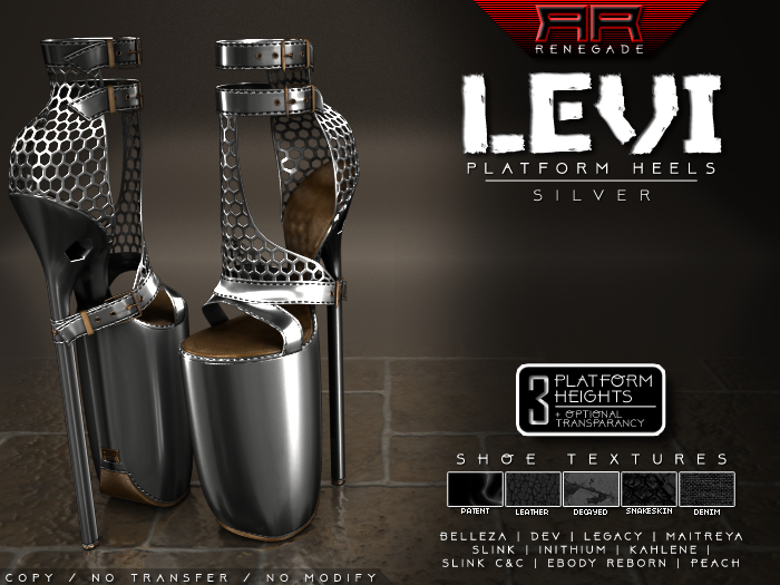 [Renegade] Levi Platform Heels - Silver