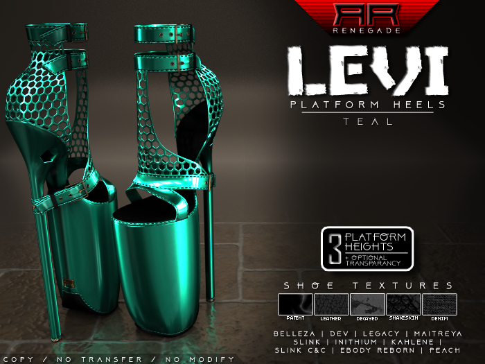 [Renegade] Levi Platform Heels - Teal
