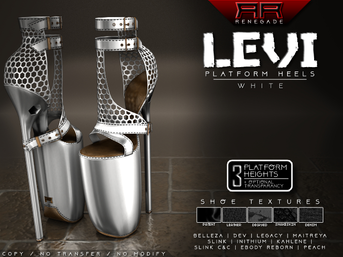 [Renegade] Levi Platform Heels - White