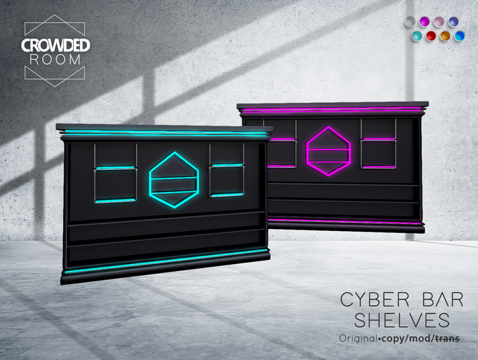 Crowded Room - Cyber Bar Shelves 