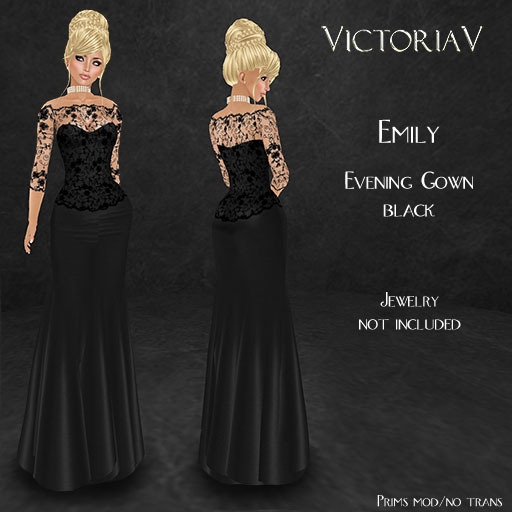 VictoriaV - Emily Evening Gown Black