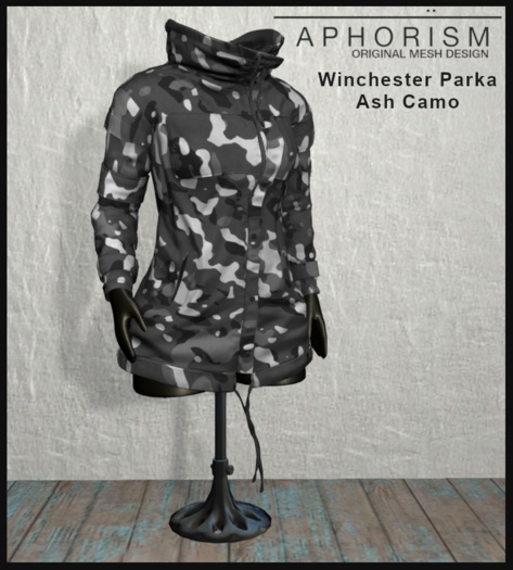 !APHORISM! Winchester Parka Women Camo Grey
