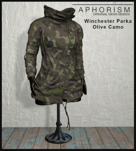 !APHORISM! Winchester Parka Women Olive Camo