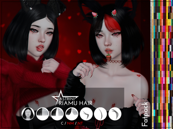 Astrini - Riamu Hair (Fatpack) - Short and Voluminous Hairstyle