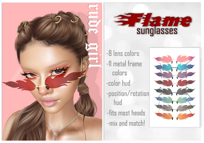 .+ Rude Girl +. Flame Sunglasses 