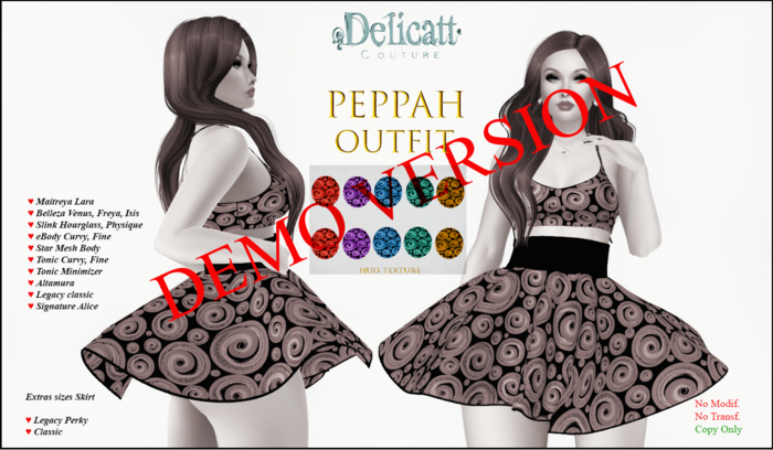 Delicatt couture - DEMO - Peppah Outfit