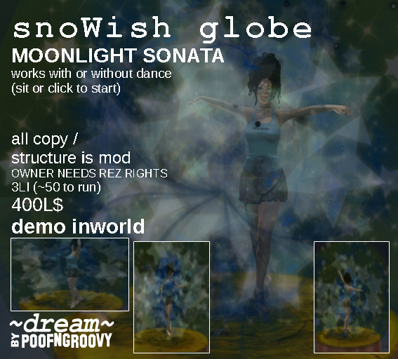 ~moonlight sonata~ snoWish globe (great gift for valentine's day)