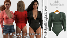 Rhea Bodysuit Green - Maitreya, Petite, Kupra , Legacy, Nerido, Reborn, Juicy, Rolls - FashionNatic