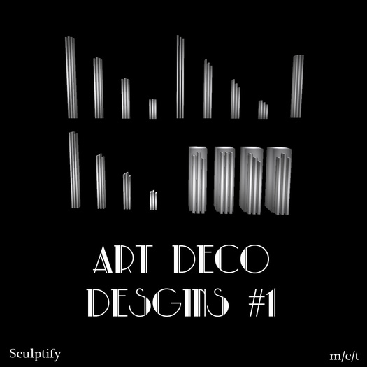 3 Line Art Deco Designs
