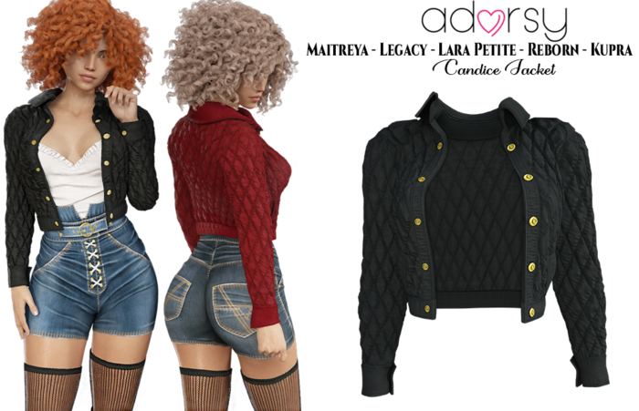 adorsy - Candice Jacket Black - Maitreya/Legacy/Lara Petite/Kupra/Reborn