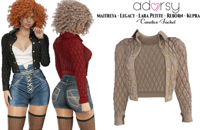 adorsy - Candice Jacket Brown - Maitreya/Legacy/Lara Petite/Kupra/Reborn