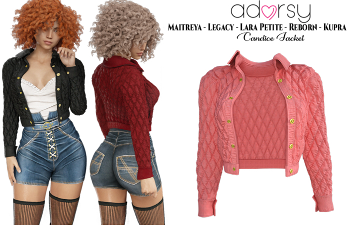 adorsy - Candice Jacket Coral - Maitreya/Legacy/Lara Petite/Kupra/Reborn