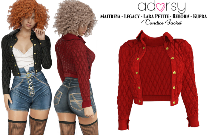 adorsy - Candice Jacket Deep Red - Maitreya/Legacy/Lara Petite/Kupra/Reborn