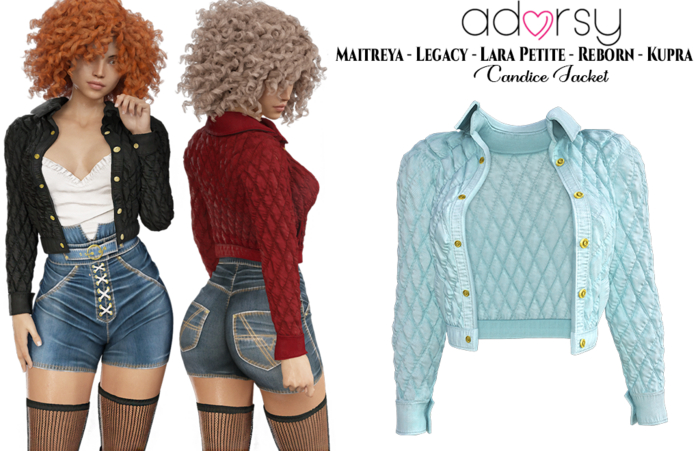 adorsy - Candice Jacket Light Blue - Maitreya/Legacy/Lara Petite/Kupra/Reborn