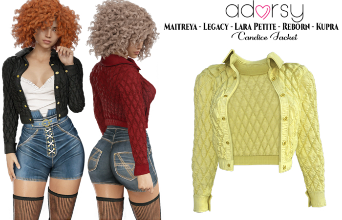 adorsy - Candice Jacket Yellow - Maitreya/Legacy/Lara Petite/Kupra/Reborn