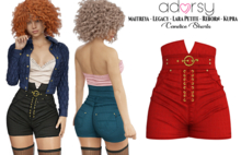 adorsy - Candice Shorts Deep Red - Maitreya/Legacy/Lara Petite/Kupra/Reborn