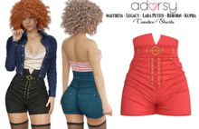 adorsy - Candice Shorts Red - Maitreya/Legacy/Lara Petite/Kupra/Reborn