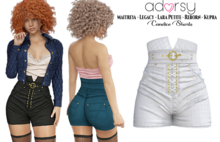 adorsy - Candice Shorts White - Maitreya/Legacy/Lara Petite/Kupra/Reborn