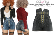 adorsy - Candice Denim Shorts Black - Maitreya/Legacy/Lara Petite/Kupra/Reborn