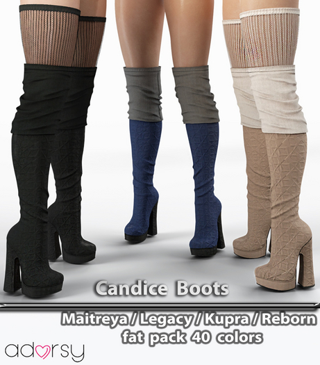 adorsy - Candice Boots Fatpack - Maitreya/Legacy/Lara Petite/Kupra/Reborn