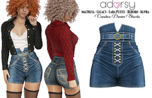 adorsy - Candice Denim Shorts Dark Blue - Maitreya/Legacy/Lara Petite/Kupra/Reborn