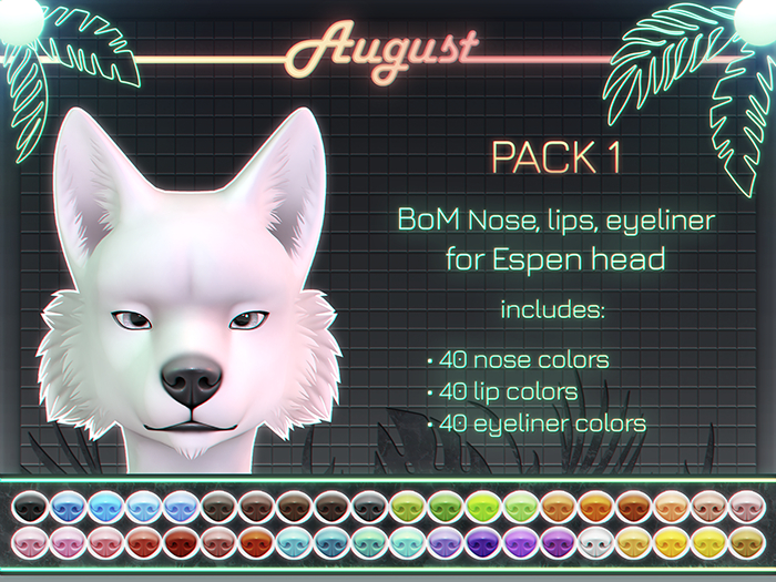 [• AUGUST •] - BoM Nose, lips, eyeliner  (PACK1)