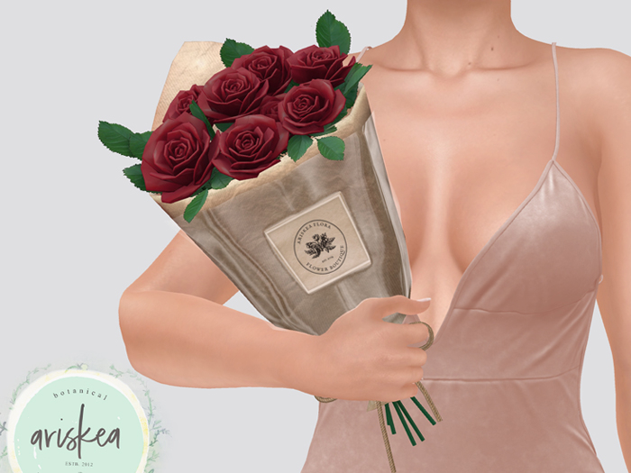 Ariskea[Fleurs] Roses Bouquet [Auburn]