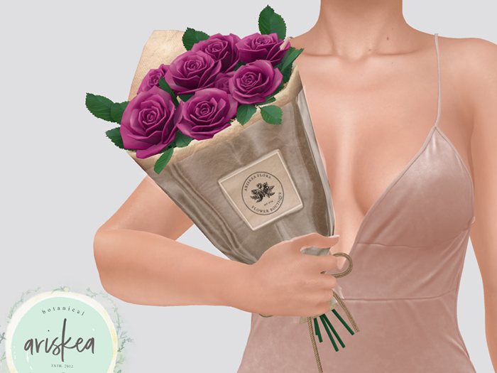 Ariskea[Fleurs] Roses Bouquet [Mauve]